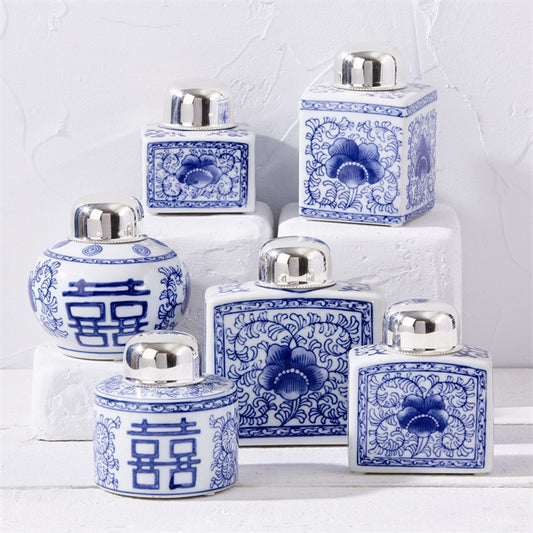 Two's Company Canton Collection S/6 Tea Jars