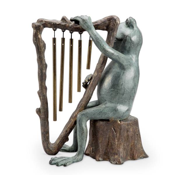 Frog and Harp Tube Wind Chime - Garden Sculpture By SPI Home | Animals & Pets | Modishstore-4