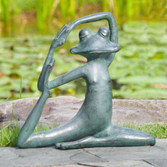 Relaxed Yoga Frog Garden Sculptures By SPI Home | Garden Sculptures & Statues | Modishstore