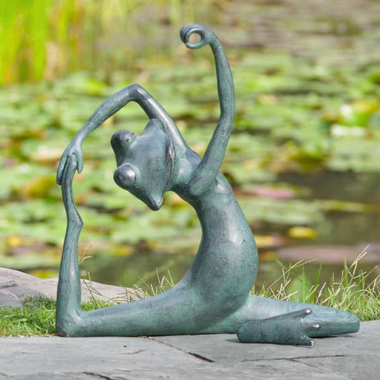 Limber Yoga Frog Garden Sculptures By SPI Home | Garden Sculptures & Statues | Modishstore