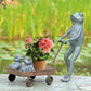Frog Family with Wagon Planter By SPI Home | Outdoor Planters, Troughs & Cachepots | Modishstore