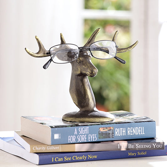 Deer Bust Eyeglass Stand By SPI Home | Sculptures | Modishstore