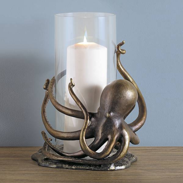 Octopus Hurricane Candleholder By SPI Home | Candle Holders | Modishstore