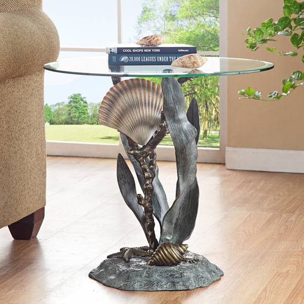 Shells and Seagrass End Table By SPI Home | End Tables | Modishstore