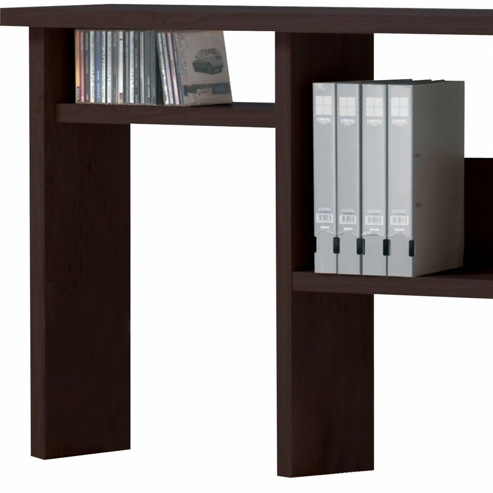 Espresso Wooden Computer Hutch By Homeroots | Desks | Modishstore - 3