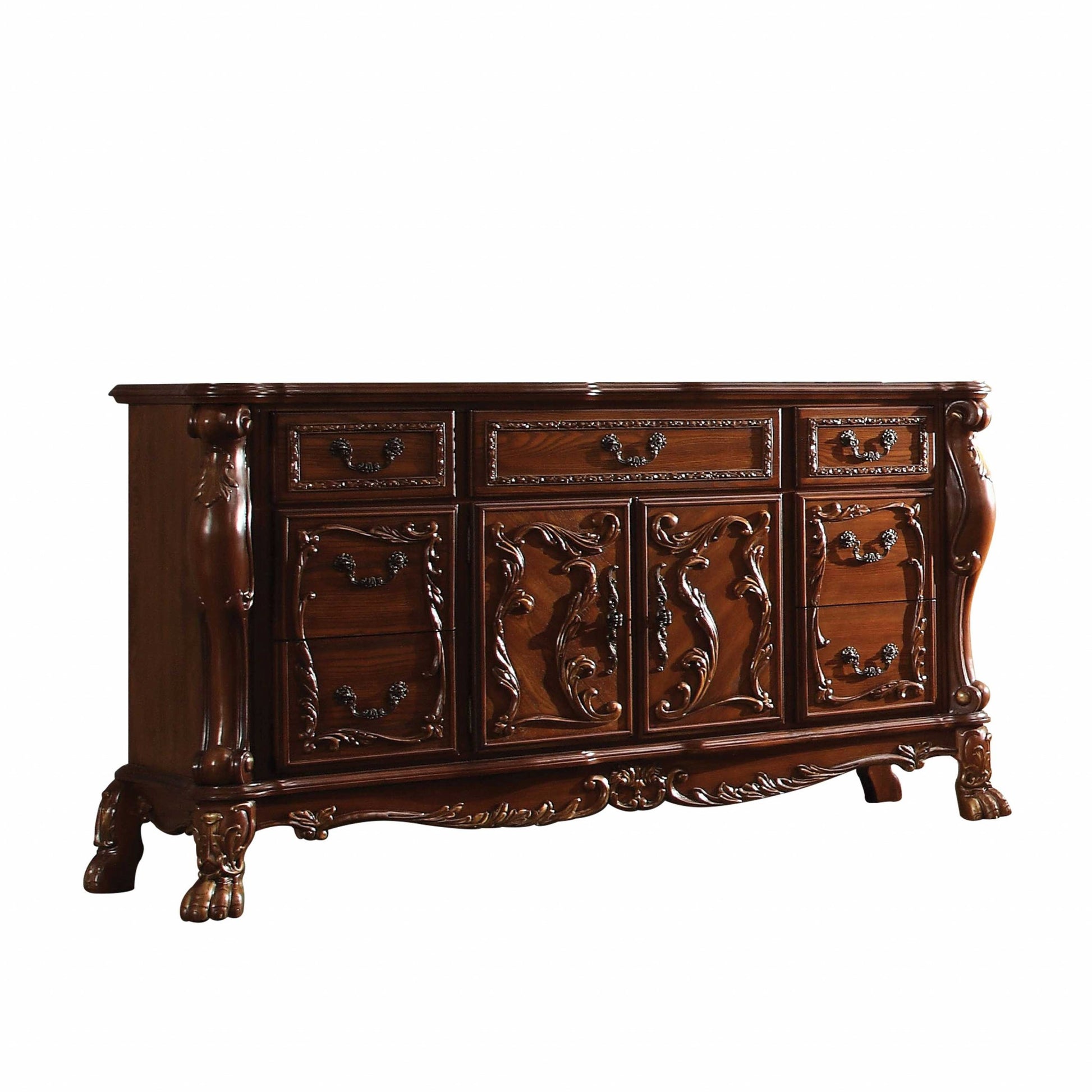 Cherry Oak Wood Poly Resin Dresserserver By Homeroots | Dressers | Modishstore