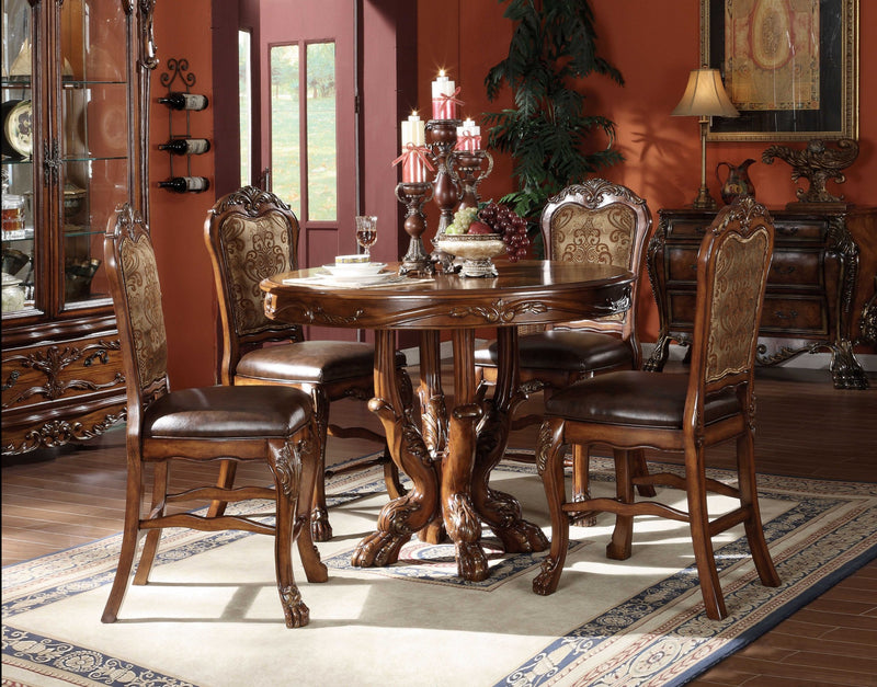 Cherry Oak Wood Poly Resin Counter Height Table By Homeroots | Dining Tables | Modishstore