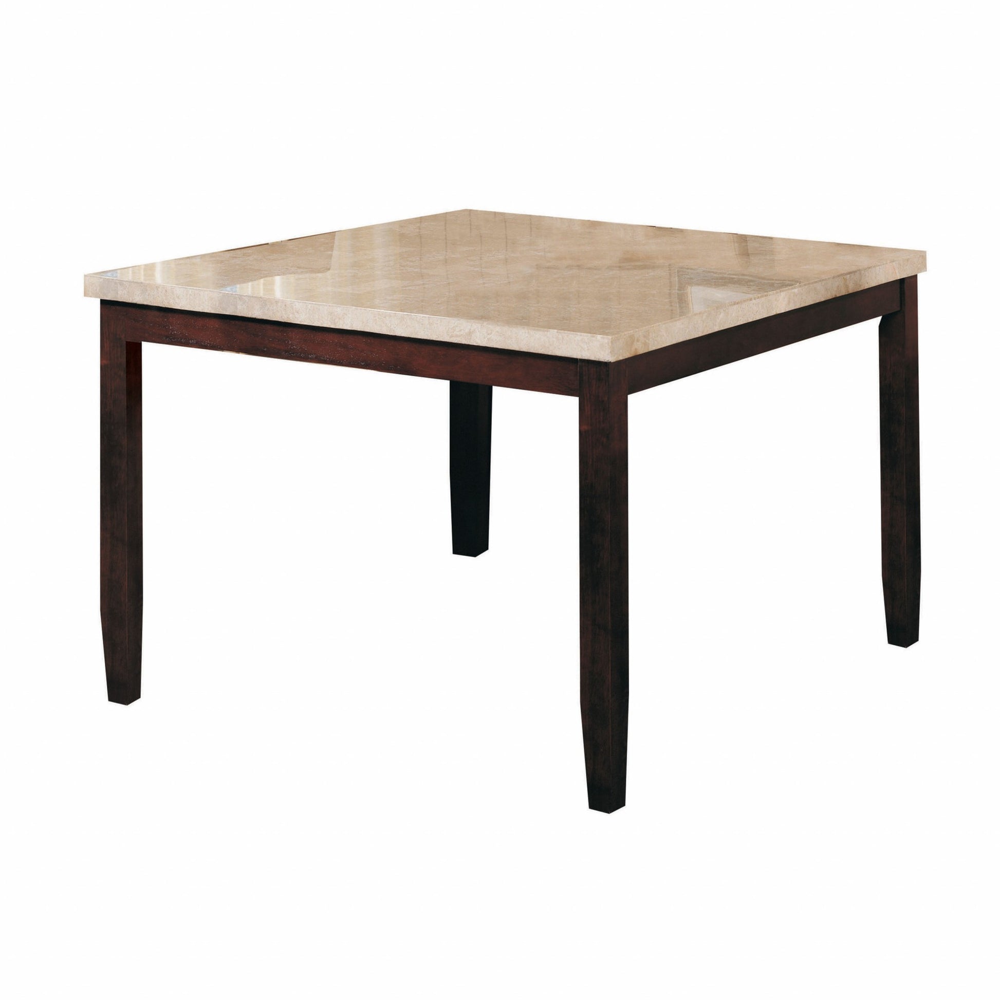 White Marble Walnut Wood Counter Height Table By Homeroots | Bar Stools & Table | Modishstore - 2