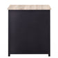Natural Sandy Gray Metal Wood Veneer Paper Nightstand By Homeroots | Nightstands | Modishstore - 3