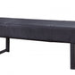 Black PU Sandy Gray Metal Upholstered Seat Engineered Seat Bench By Homeroots | Benches | Modishstore
