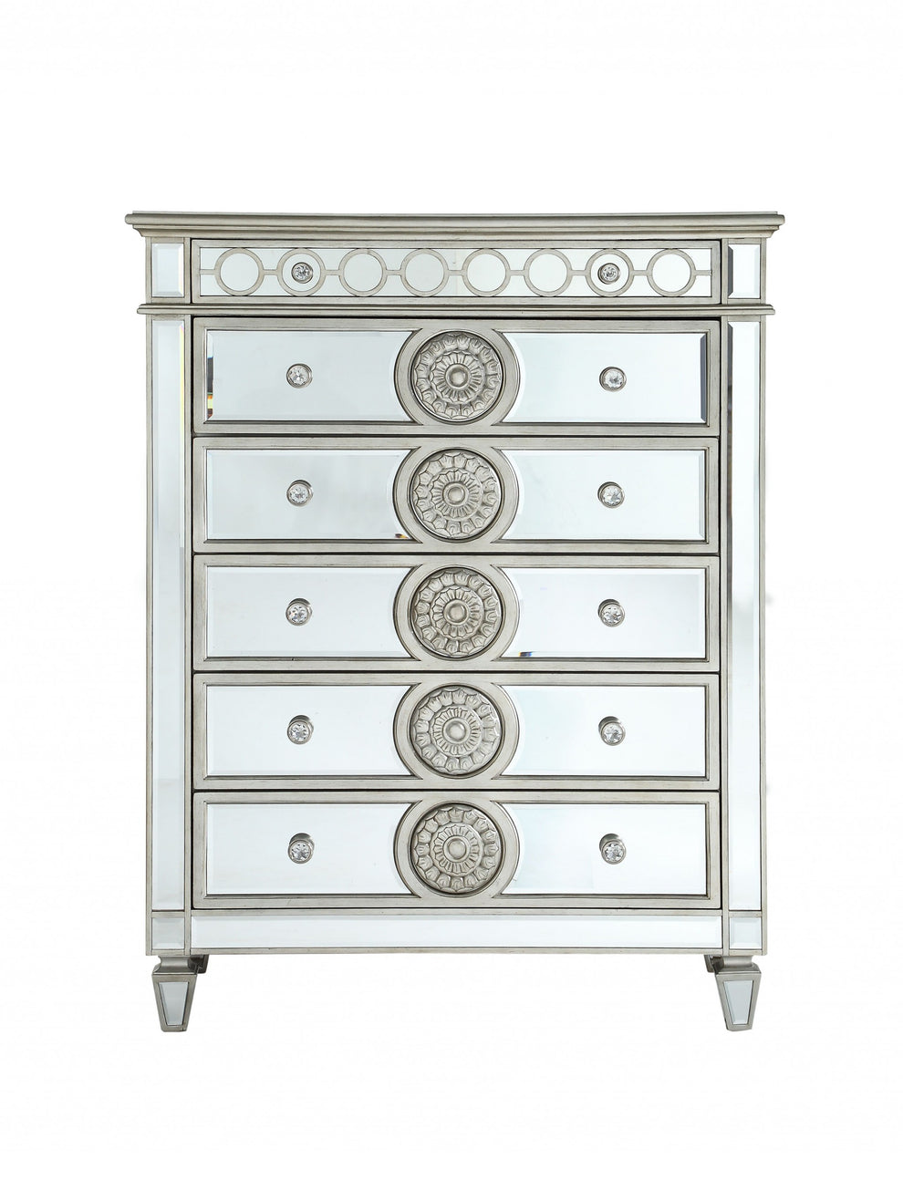 Mirrored Wood Chest By Homeroots | Drawers | Modishstore - 2