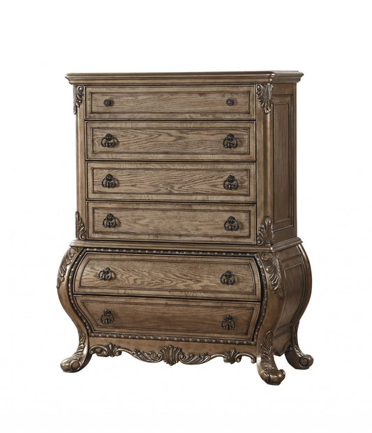 Vintage Oak Wood Chest By Homeroots | Drawers | Modishstore