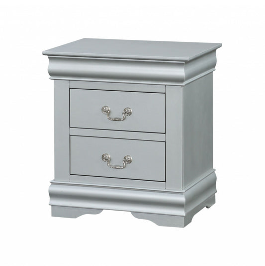 Platinum Nightstand By Homeroots | Nightstands | Modishstore