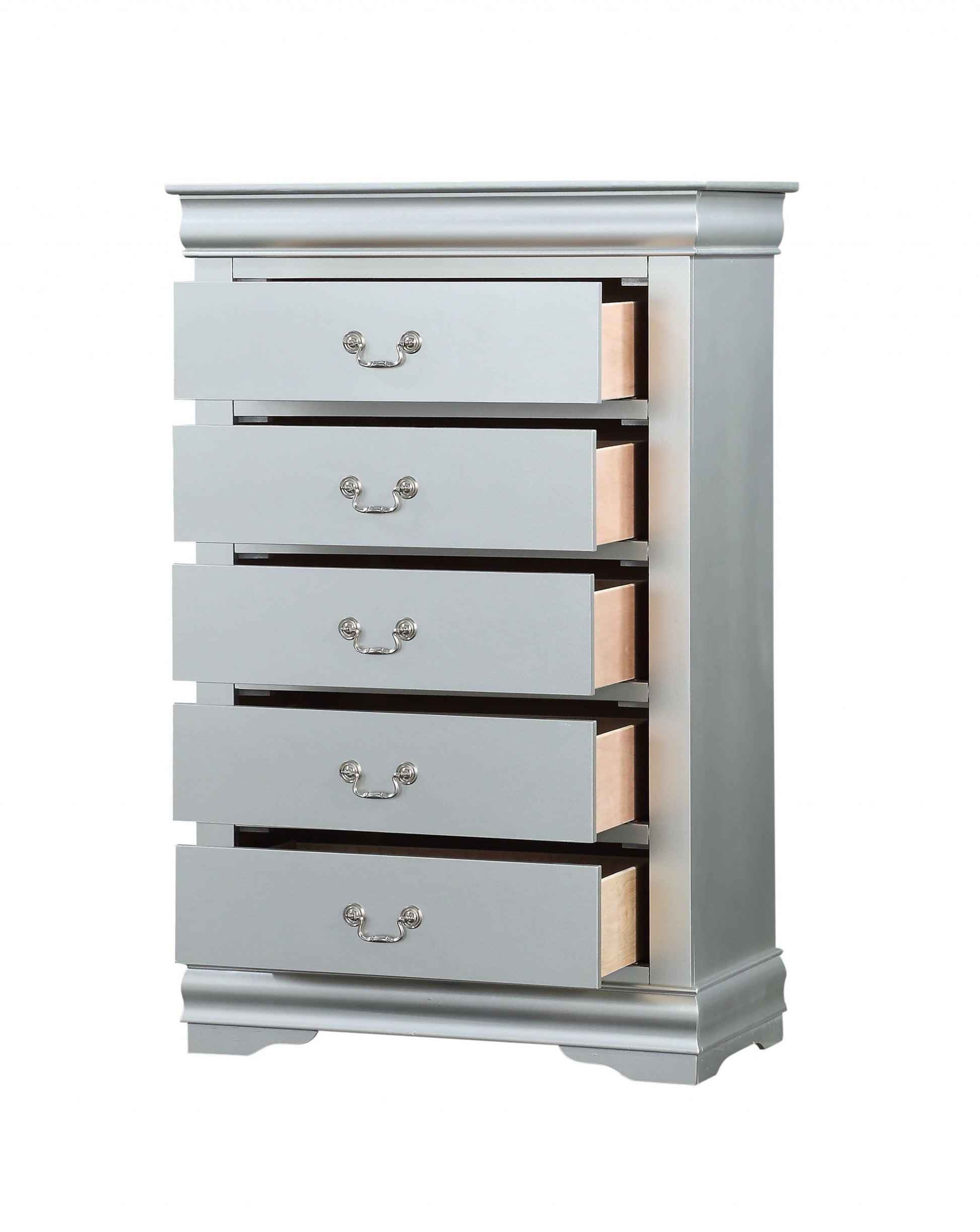 Platinum Wood Chest By Homeroots - 347106 | Drawers | Modishstore - 2