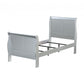 Platinum Wood Twin Bed By Homeroots - 347107 | Beds | Modishstore - 2