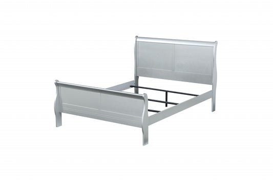 Platinum Wood Queen Bed By Homeroots - 347110 | Beds | Modishstore