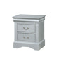 Platinum 2 Storage Drawer Nightstand By Homeroots | Nightstands | Modishstore