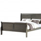 Dark Gray Wood Eastern King Bed By Homeroots | Beds | Modishstore - 2