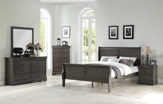 Dark Gray Wood Queen Bed By Homeroots | Beds | Modishstore