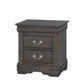 Dark Gray Wooden 2 Drawer Nightstand By Homeroots | Nightstands | Modishstore