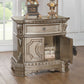 Antique Champagne Wood Poly Resin Nightstand Wwooden Top By Homeroots | Nightstands | Modishstore
