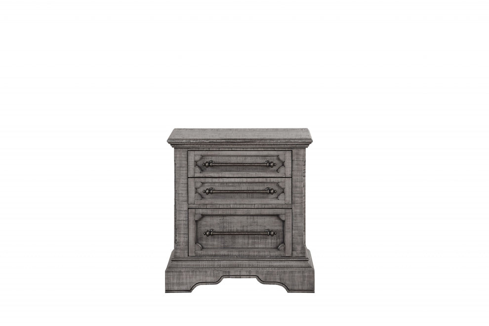 Salvaged Natural Wood Nightstand By Homeroots | Nightstands | Modishstore - 3