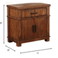 Cherry Oak Wood Nightstand By Homeroots - 347155 | Nightstands | Modishstore - 3