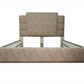 Vintage Beige Pu Wood Upholstered Bed Metal Leg Veneer Melamine Queen Bed By Homeroots | Beds | Modishstore