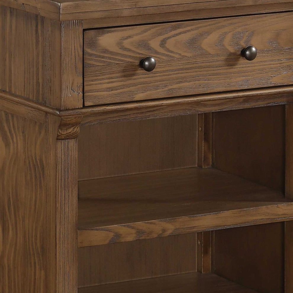Reclaimed Oak Wood Nightstand By Homeroots | Nightstands | Modishstore - 5