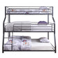 Gunmetal Metal Triple Bunk Bed Twinfullqueen By Homeroots | Beds | Modishstore - 3