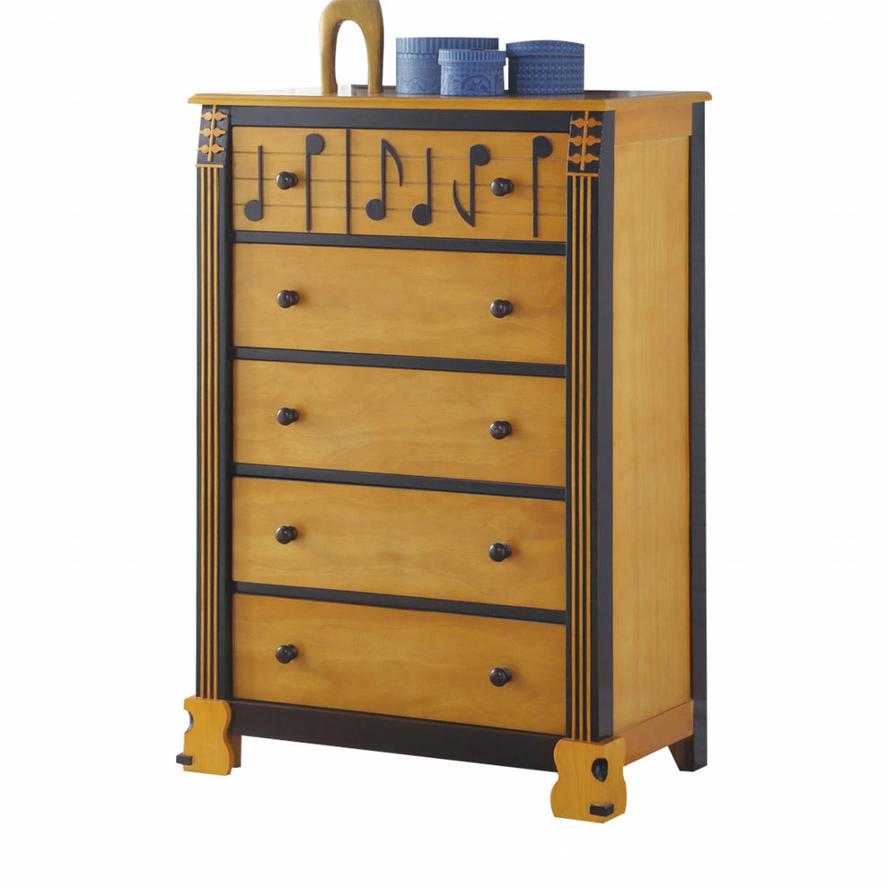 Honey Oak Espresso Wood Chest By Homeroots | Drawers | Modishstore - 2