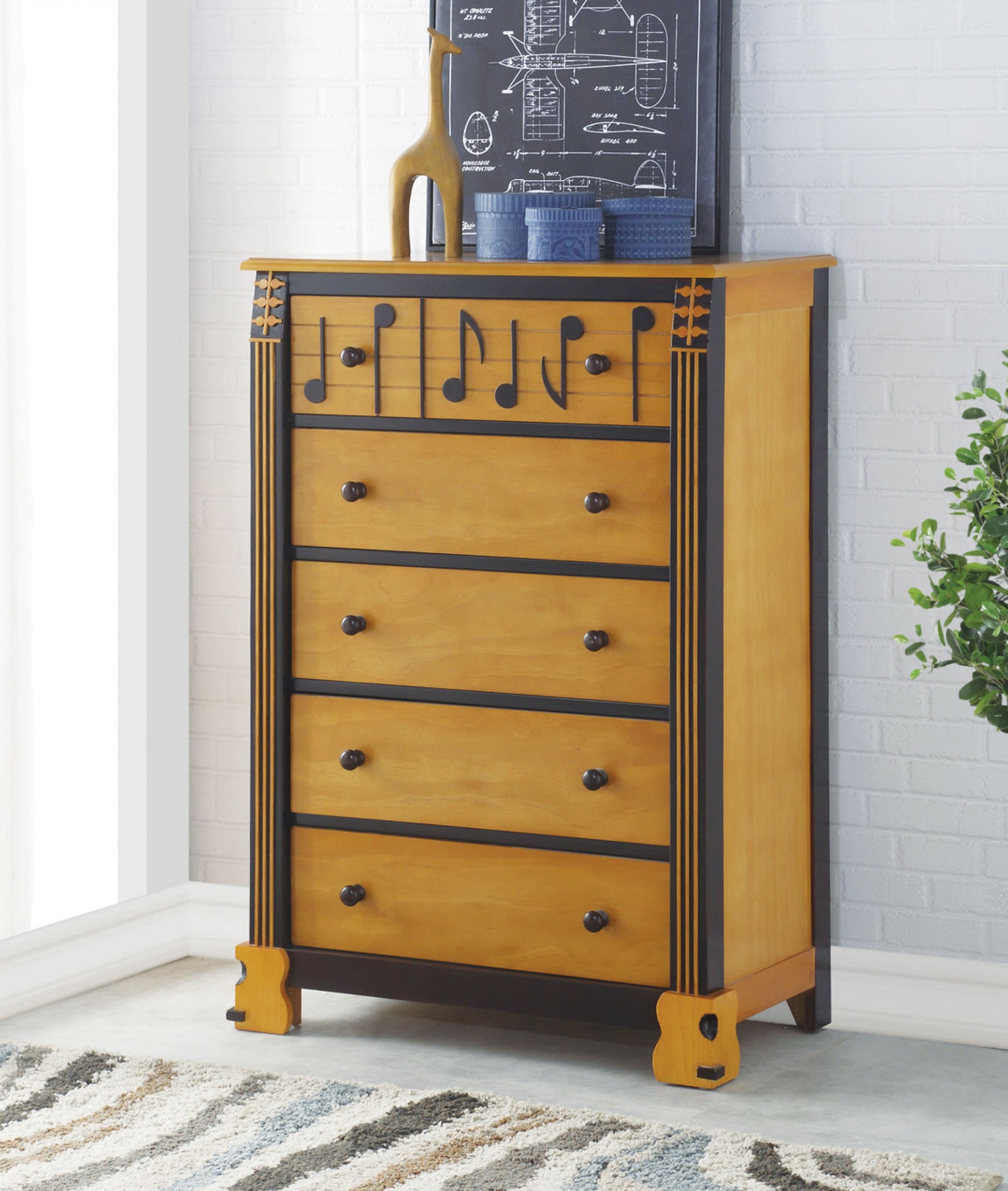 Honey Oak Espresso Wood Chest By Homeroots | Drawers | Modishstore