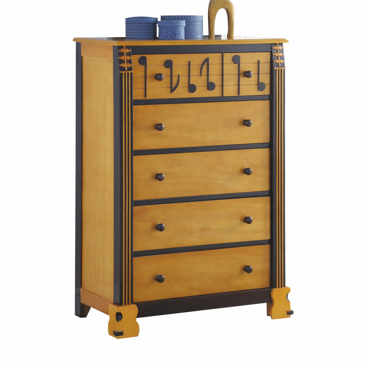 Honey Oak Espresso Wood Chest By Homeroots | Drawers | Modishstore - 3