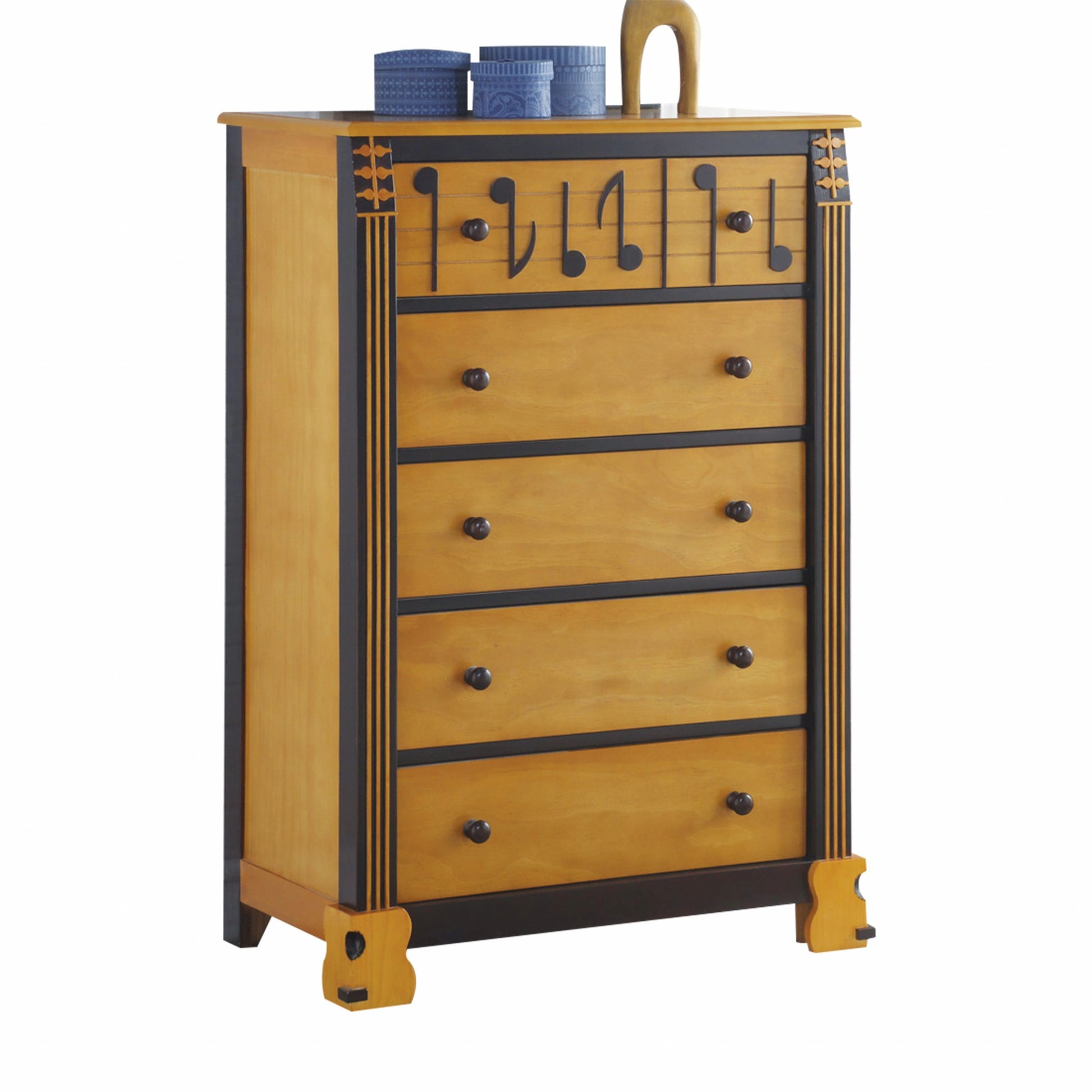 Honey Oak Espresso Wood Chest By Homeroots | Drawers | Modishstore - 3