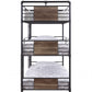Sandy Black Dark Bronze Handbrushed Metal Wood Triple Bunk Bed Twin By Homeroots | Beds | Modishstore - 3