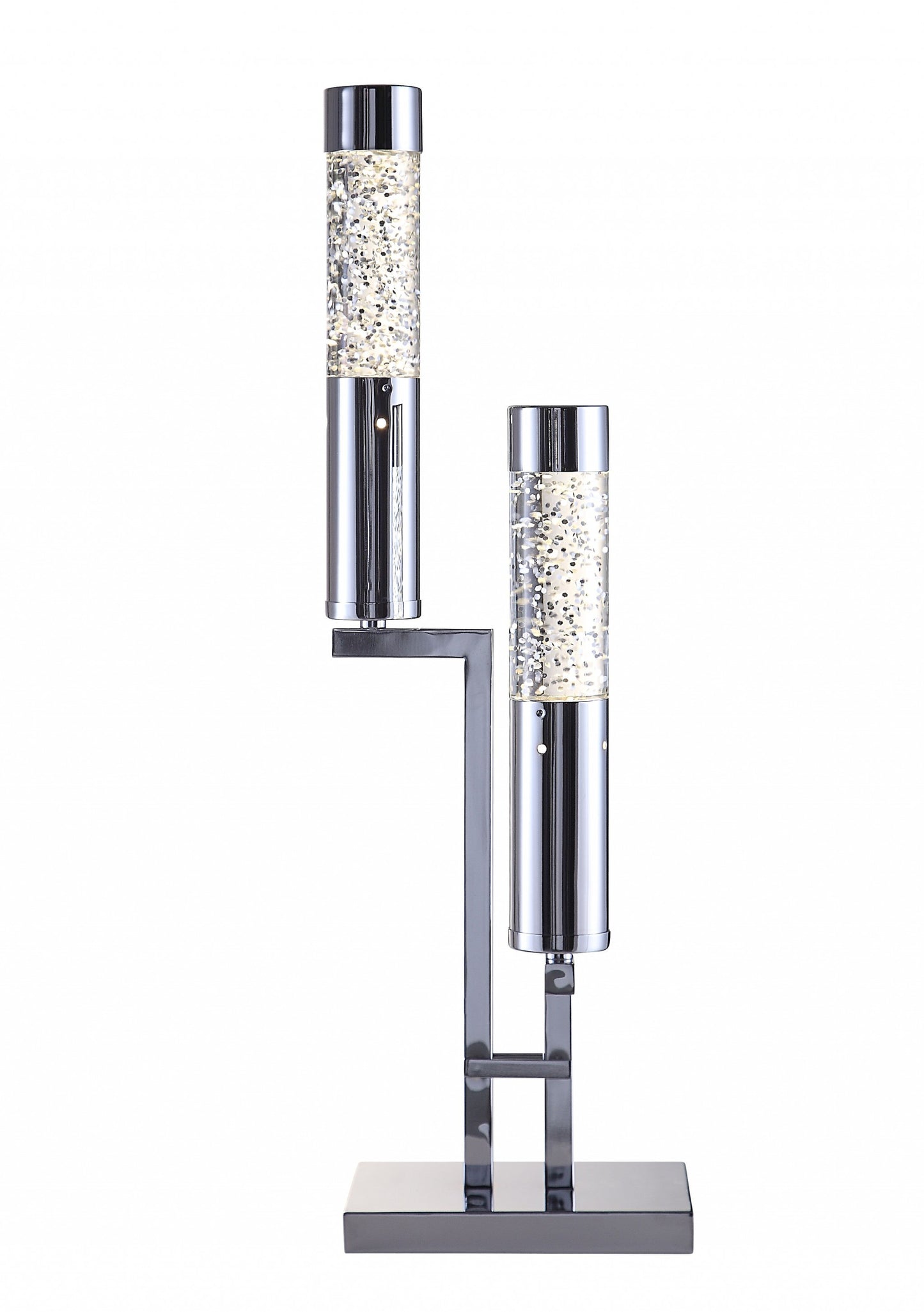 Chic Chrome Metal Glass LED Table Lamp By Homeroots | Table Lamps | Modishstore - 3