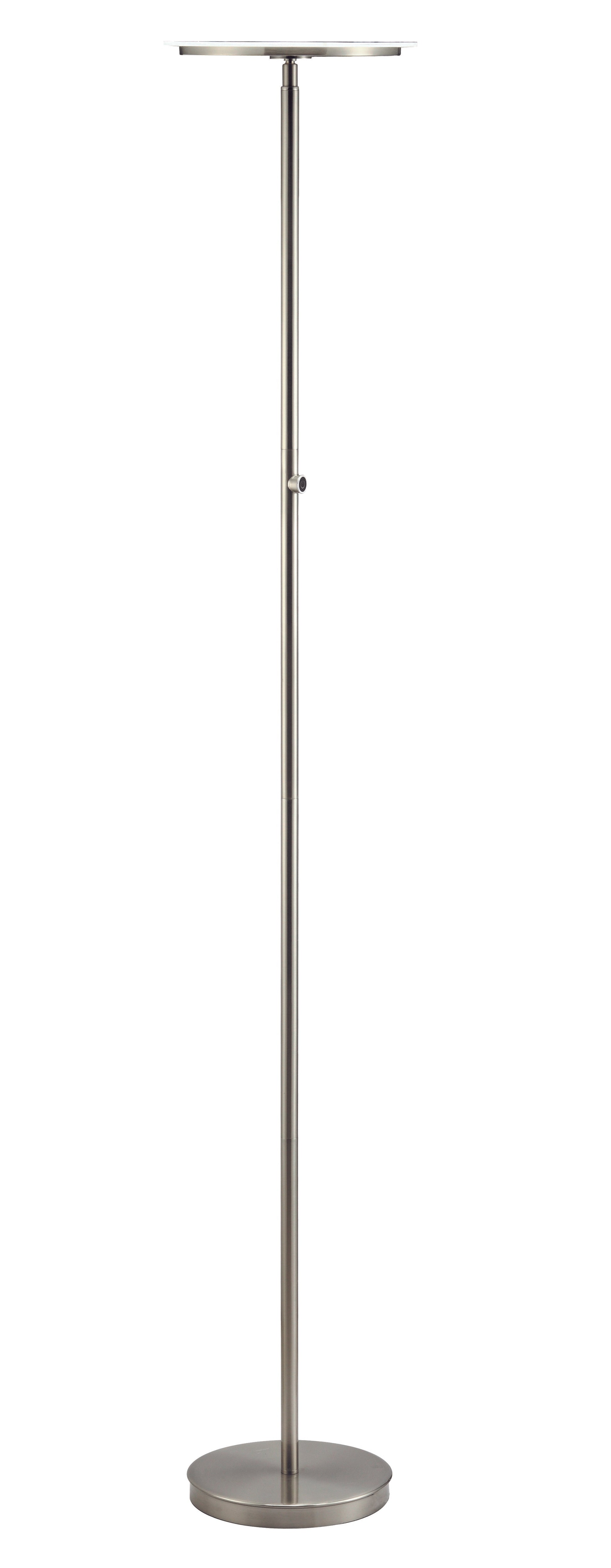 Brushed Nickel Adjustable Touch LED Floor Lamp By Homeroots | Floor Lamps | Modishstore