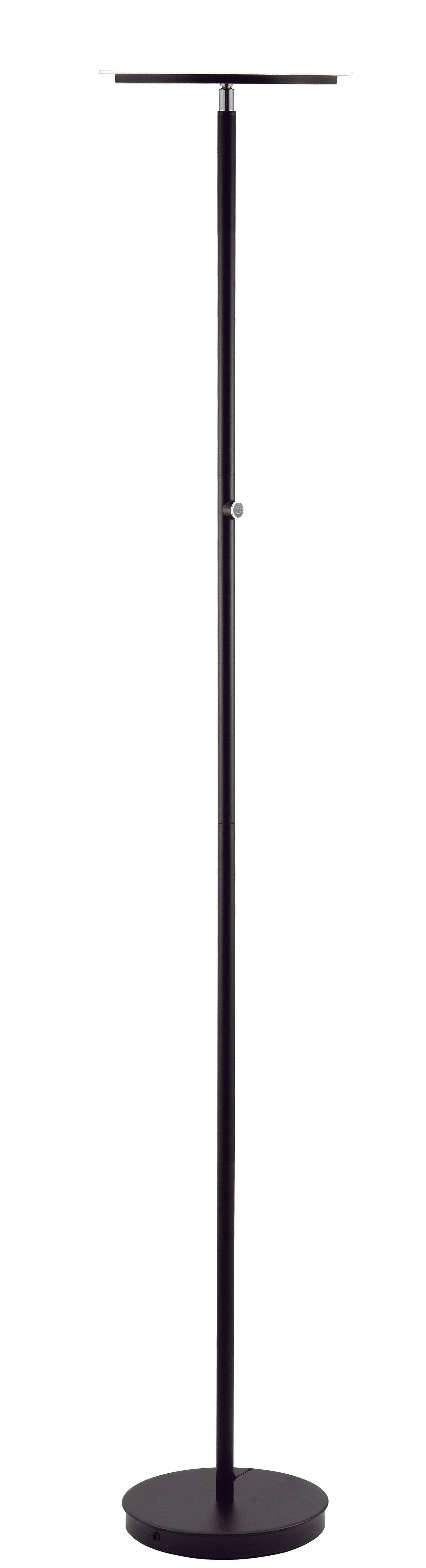 Black Metal LED Touch Floor Lamp By Homeroots | Floor Lamps | Modishstore