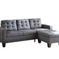 Gray Linen Upholstery Sectional Sofa By Homeroots | Sofa Set | Modishstore