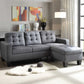 Gray Linen Upholstery Sectional Sofa By Homeroots | Sofa Set | Modishstore - 2