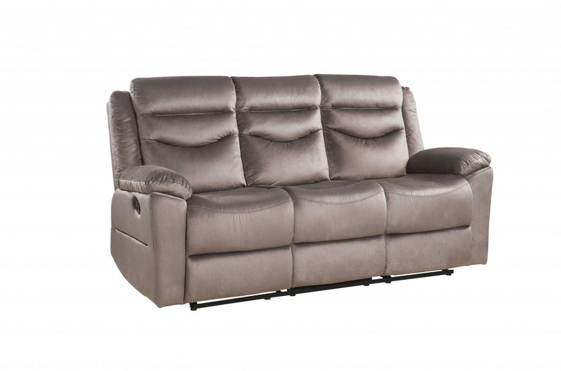 Velvet Upholstery Metal Reclining Mechanism Sofa Motion By Homeroots | Sofas | Modishstore
