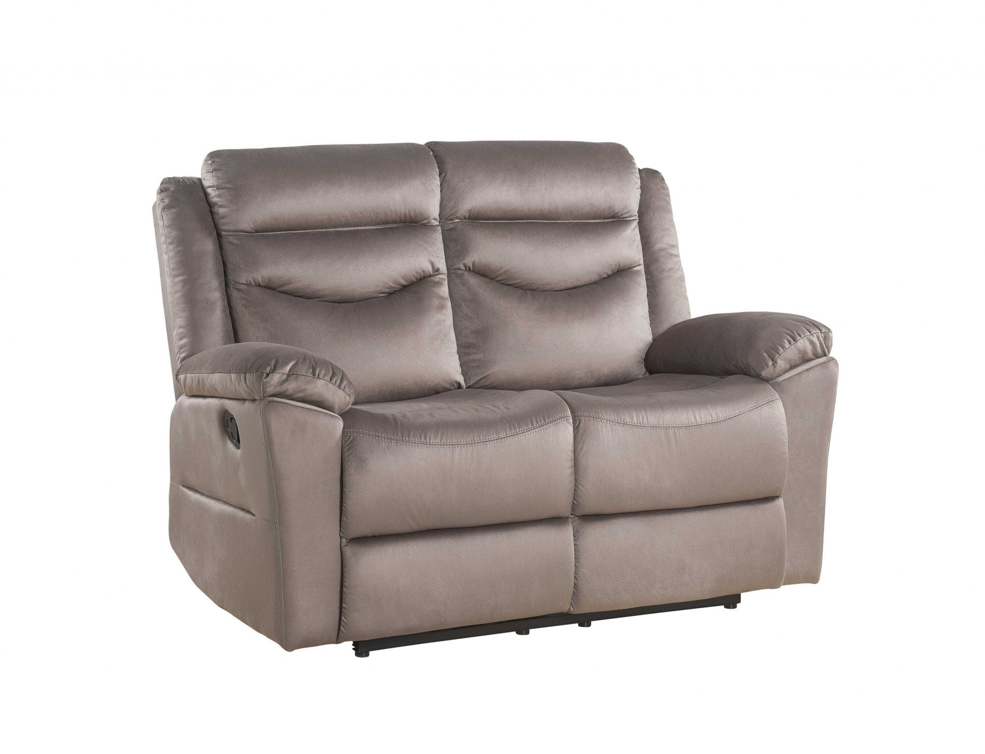 Velvet Upholstery Metal Reclining Mechanism Loveseat Motion By Homeroots | Loveseats | Modishstore