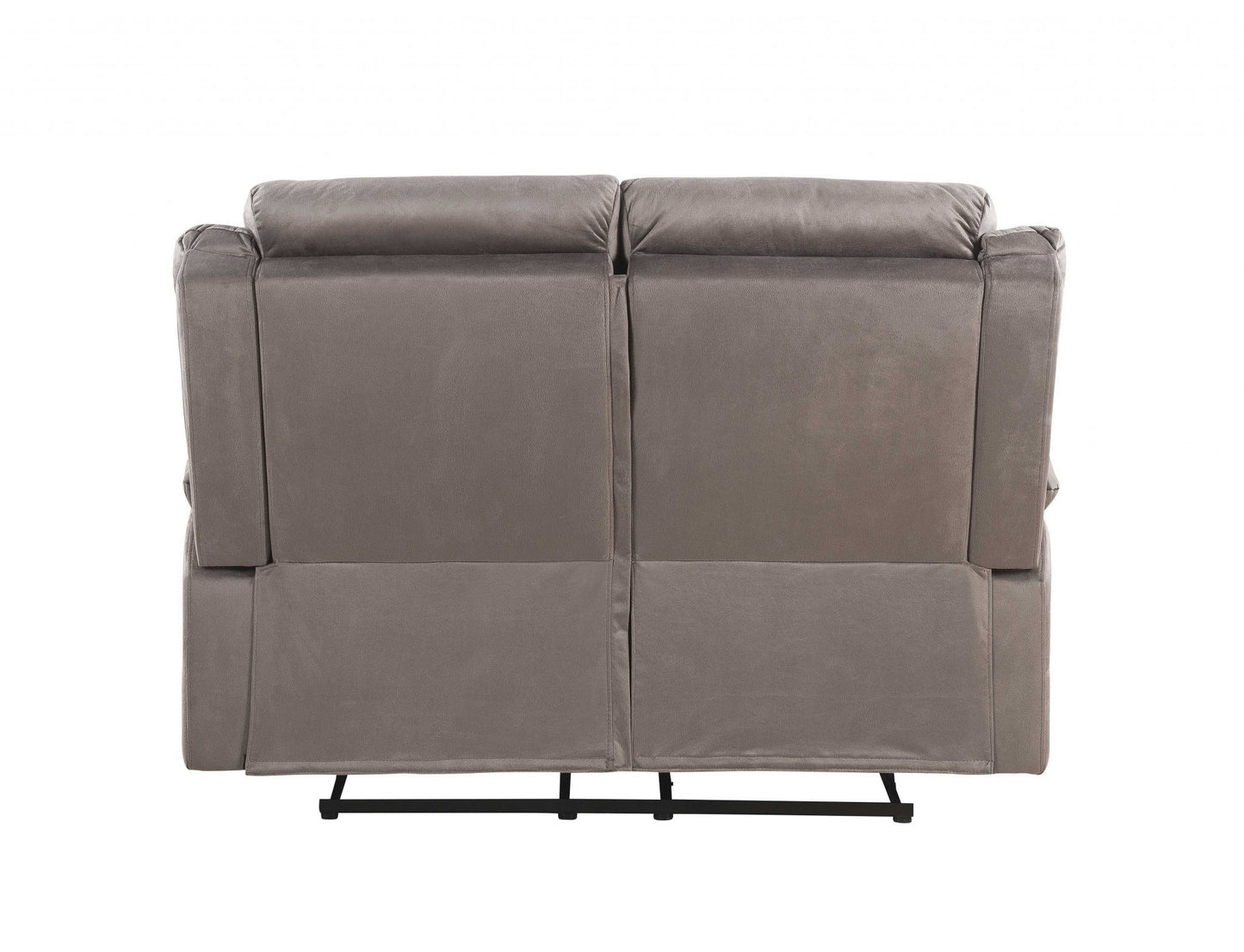Velvet Upholstery Metal Reclining Mechanism Loveseat Motion By Homeroots | Loveseats | Modishstore - 2