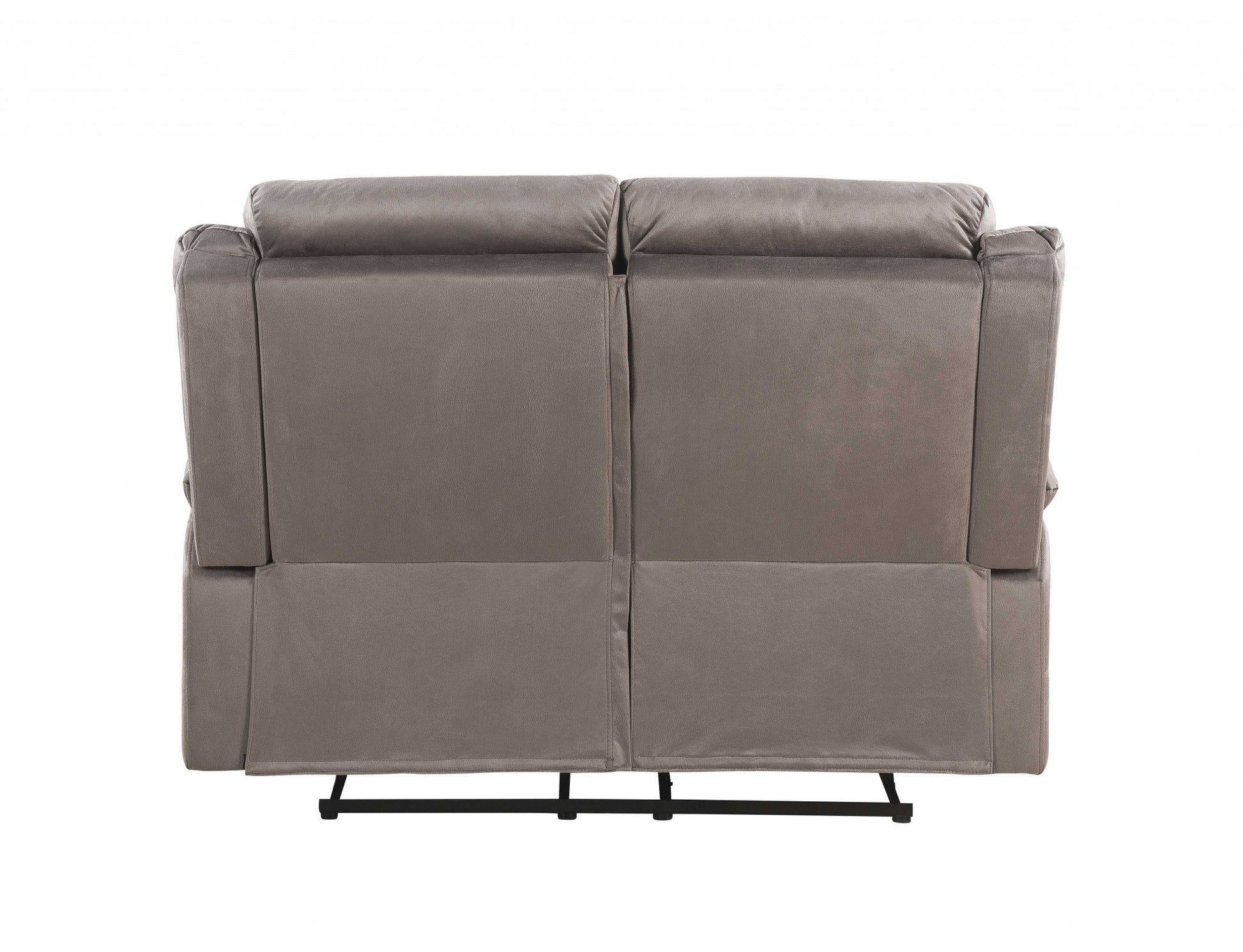 Velvet Upholstery Metal Reclining Mechanism Loveseat Motion By Homeroots | Loveseats | Modishstore - 2