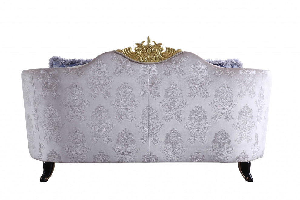 Cream Fabric Upholstery Loveseat w Pillows By Homeroots | Loveseats | Modishstore - 2