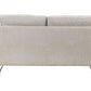 Beige Linen Upholstery Metal Leg Loveseat w Pillows By Homeroots | Loveseats | Modishstore - 2