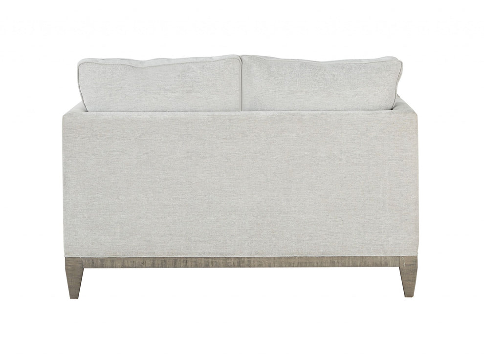 Fabric Salvaged Natural Upholstery Wood Leg Loveseat By Homeroots | Loveseats | Modishstore - 3