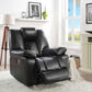 Black Leather-Aire Upholstery Recliner (Power Motion) By Homeroots | Chairs & Recliners | Modishstore - 2