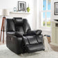Black Leather-Aire Upholstery Recliner (Power Motion) By Homeroots | Recliners | Modishstore - 2