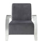 Charcoal Clear Acrylic Upholstery Acrylic Accent Chair By Homeroots | Accent Chairs | Modishstore